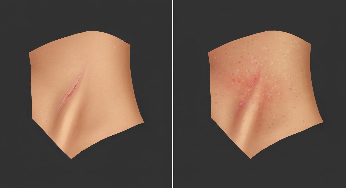 Comparação entre pele jovem e idosa cicatrizando